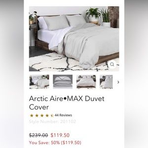 SHEEX Arctic aire max charcoal duvet cover